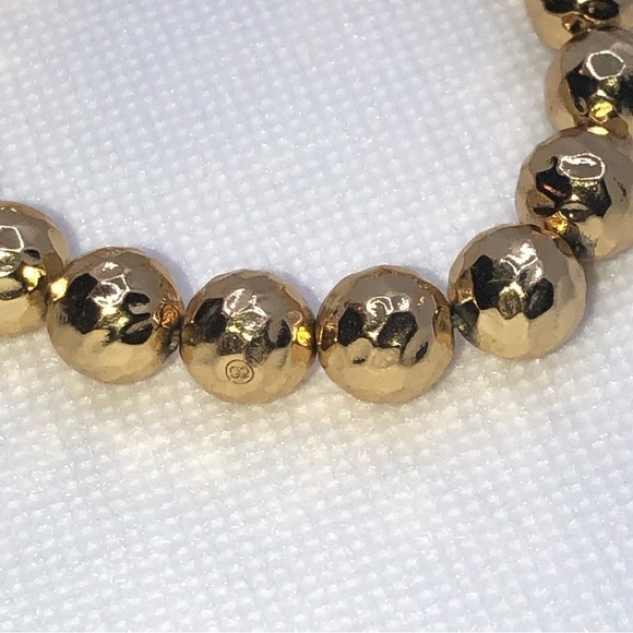 GORJANA 18k Gold Plated Brass Power Stone Bracelet Elastic Stretch OS - Picture 2 of 4